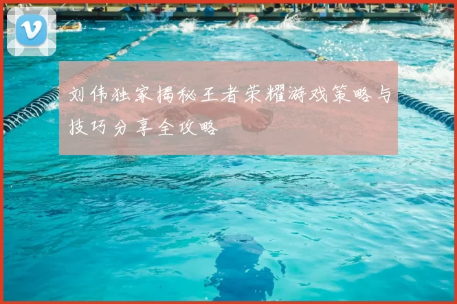 刘伟独家揭秘王者荣耀游戏策略与技巧分享全攻略
